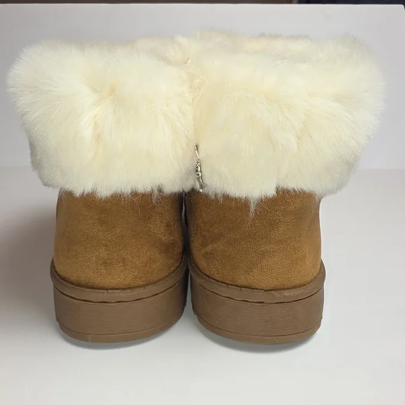 White Mountain Women's Faux Fur Lined Suede Ankle Booties Size 10 - Picture 2 of 14